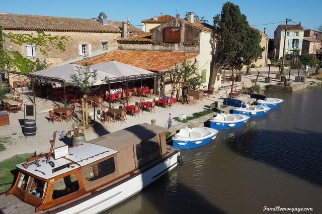 canal du midi en famille à vélo somail 